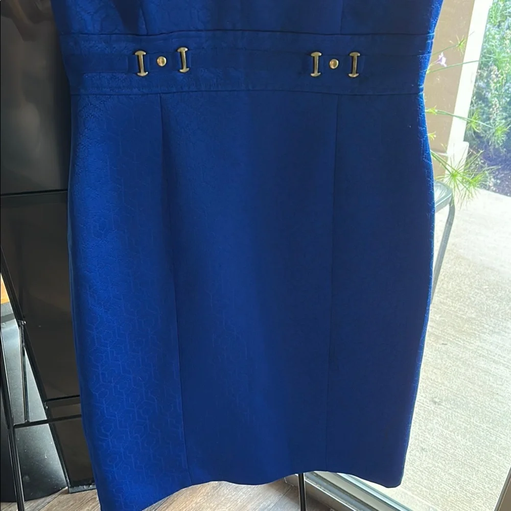 Tahari ASL Blue Midi Dress - Picture 5 of 9